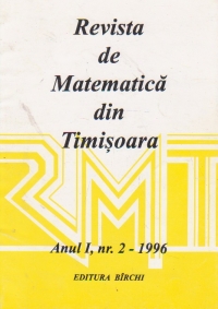 Revista de matematica din Timisoara, anul I, nr. 2-1996