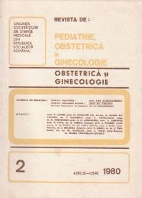 Revista de Obstetrica si Ginecologie, Aprilie-Iunie, 1980