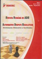 Revista Romana de ADR nr. 2/2012 - Alternative Dispute Resolution / Solutionarea Alternativa a Conflictelor (M