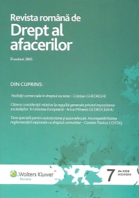 Revista Romana de DREPT AL AFACERILOR (nr.7 - octombrie / 2008)