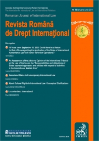 Revista Romana de Drept International nr. 12/2011