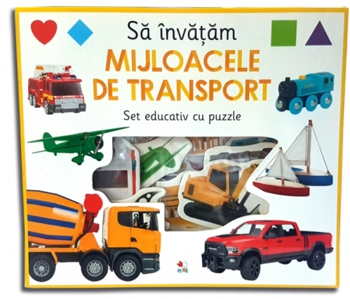 Să învățăm mijloacele de transport. Set educativ cu puzzle