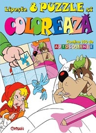 Scufita Rosie (lipeste 8 PUZZLE si Coloreaza)