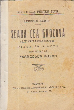 Seara cea grozava (Le grand soir) - Piesa in 3 acte