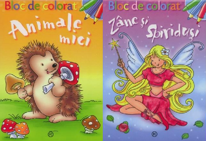 SET BLOC DE COLORAT 1 (Animale mici si Zane si spiridusi)