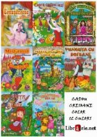 Set promotional 8 carti de colorat (Cenusareasa; Scufita Rosie; Capra cu trei iezi; Greuceanu; Cele 12 fete de