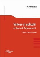 Sinteze şi aplicaţii drept civil