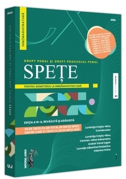 Speţe pentru admiterea la INM/magistratură : drept penal şi drept procesual penal