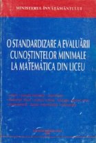 standardizare evaluarii cunostintelor minimale matematica