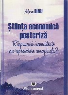 Stiinta economica postcriza Raspunsuri inconsistente