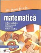 Stiu foarte bine la... matematica, pentru clasa a II-a