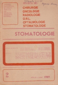 Stomatologia - Revista a societatii de stomatologie, Aprilie-Iunie 1989