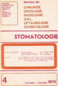 Stomatologia - Revista a societatii de stomatologie, Octombrie-Decembrie 1979