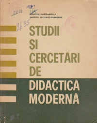 Studii si cercetari de didactica moderna