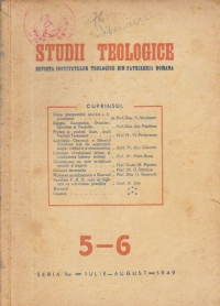 Studii Teologice - Revista Institutelor Teologice din Patriarhia Romana, Nr. 5-6/1949