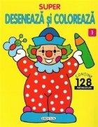 Super deseneaza si coloreaza 1 (contine 128 abtibilduri)