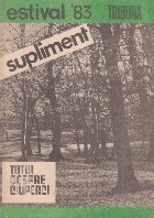 Supliment estival Tribuna 1983. Totul despre ciuperci