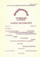 Suplimentul primavara revistei Gazeta Matematica