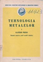 Tehnologia metalelor, I (Materii prime) - Manual pentru scoli medii tehnice