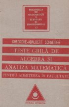 Teste grila algebra analiza matematica