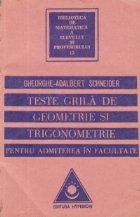 Teste grila de geometrie si trigonometrie pentru admiterea in facultate