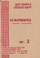 Teste matematica integral rezolvate Alcatuite