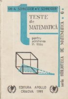 Teste matematica pentru admiterea liceu