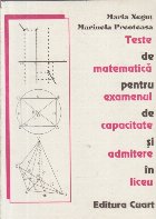 Teste de matematica pentru examenul de capacitate si admitere in liceu