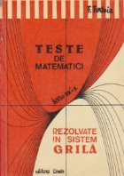 Teste matematici rezolvate sistem grila