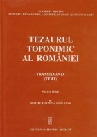 Tezaurul toponimic Romaniei