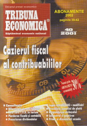 Tribuna Economica, Nr. 40/2001