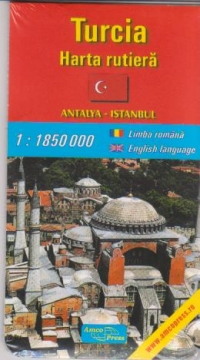 Turcia - harta rutiera. Antalya-Istanbul