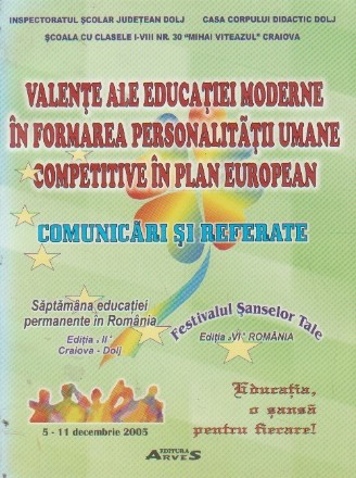 Valente ale educatiei moderne in formarea personalitatii umane competitive in plan european