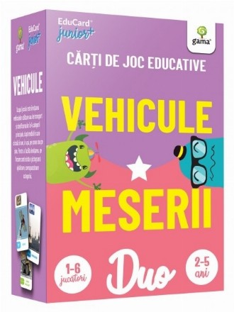 Vehicule - Meserii. Carti de joc educative