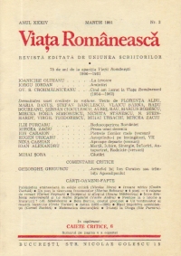 Viata Romaneasca, Nr. 3/1981 cu supliment Caiete Critice, 6